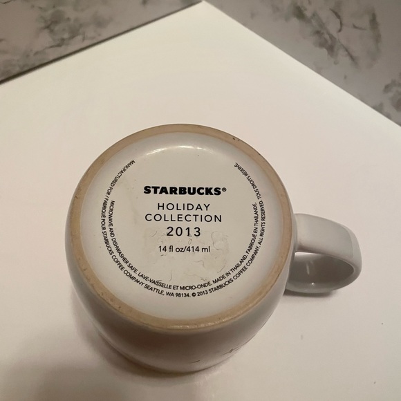 Starbucks Holiday Collection Ceramic Coffee Cup Mug 2013 Christmas 14 oz - Picture 4 of 4